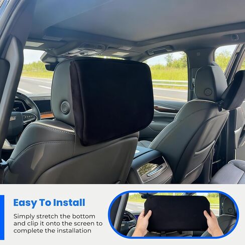 2-Pack Neoprene Screen Protectors Compatible with Cadillac Escalade/Chevy GMC Yukon/Tahoe Suburban 2021-2026, Rear Seat Entertainment Screen Cover Anti-Scratch Neoprene Protective Padded Cover in Kuwait