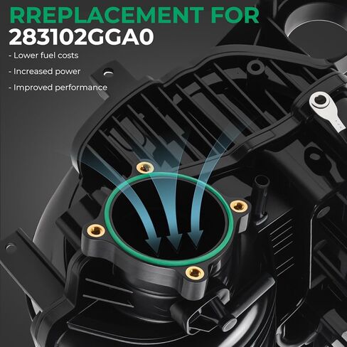 Engine Intake Manifold Compatible with Hyundai Sonata 2015-2019 Tucson 2018-2021 Santa Fe 2019-2020 Santa Fe Sport 2018 Kia Optima Sorento 2016-2020 Sportage 2017-2022 L4 2.4L Replace 283102GGA0 in Kuwait