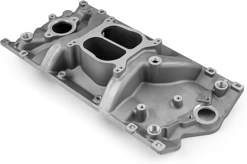 Speedmaster 1-147-004 متوافق مع Chevy SBC 350 Vortec مشعب سحب الألومنيوم منخفض الارتفاع [Satin] in Kuwait