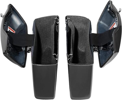 HR3 لحقائب السرج الصلبة باللون الرمادي الصناعي المتوافقة مع 2019 Road Glide FLTRX مناسب لـ 2014-2023 Harley Touring Road King Road Glide Street Glide Electra Glide in Kuwait