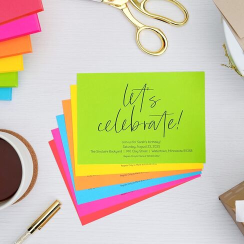 Astrobrights Colored Cardstock, Brilliant Assortment, 6-Colors, 65 lb./176 gsm, 8.5" x 11", 126 Sheets, Acid‑Free, Lignin‑Free, Perfect for School, Office & DIY (92063) in Kuwait