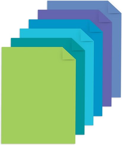 Astrobrights Colored Cardstock, Frosty Assortment, 6-Colors, 65 lb./176 gsm, 8.5" x 11", 126 Sheets, Acid‑Free, Lignin‑Free, Perfect for School, Office & DIY (92067) in Kuwait