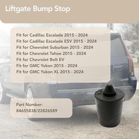 2Pcs Liftgate Bumper Stop Fit for GMC 2015-2024 Etc Models Replace 84655838 Black Rubber Material in Saudi Arabia