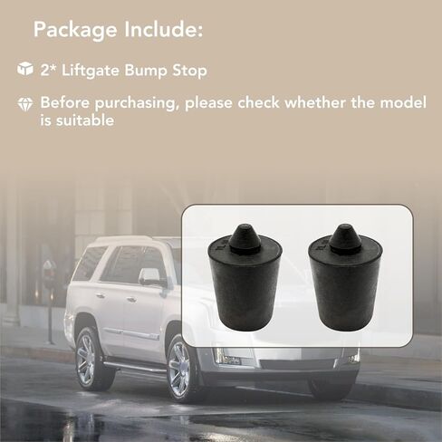 2Pcs Liftgate Bumper Stop Fit for GMC 2015-2024 Etc Models Replace 84655838 Black Rubber Material in Saudi Arabia