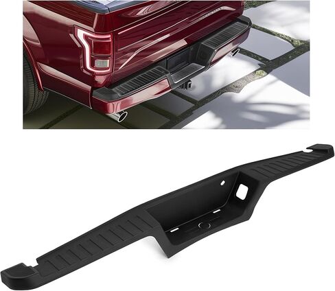 KUAFU Rear Bumper End Cap Compatible with 2015-2020 Ford F150 FO1102382 W/O Parking Sensor Hole Steel Bumper Guard Pad Cover Steel Powder Coated Black (2Pcs) in Kuwait