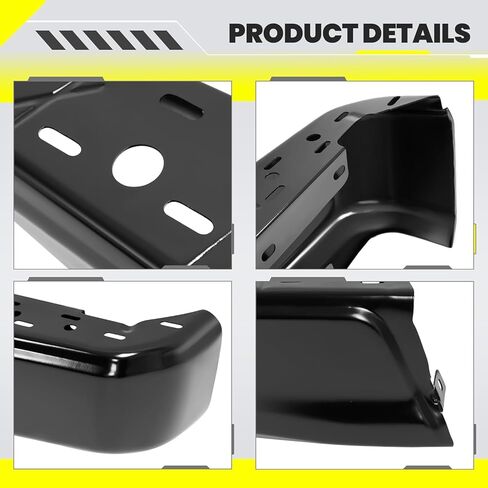 KUAFU Rear Bumper End Cap Compatible with 2015-2020 Ford F150 FO1102382 W/O Parking Sensor Hole Steel Bumper Guard Pad Cover Steel Powder Coated Black (2Pcs) in Kuwait