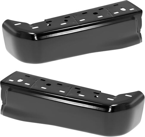 KUAFU Rear Bumper End Cap Compatible with 2015-2020 Ford F150 FO1102382 W/O Parking Sensor Hole Steel Bumper Guard Pad Cover Steel Powder Coated Black (2Pcs) in Kuwait