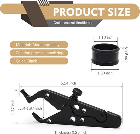 WZP Motorcycle Throttle Assist, ABS Plastic Motorcycle Cruise Control, 2PCS Wrist Hand Grips, 2PCS Motorcycle Throttle Lock with 2 Silicone Ring, Universal Control Crucero Moto Accessories in Kuwait