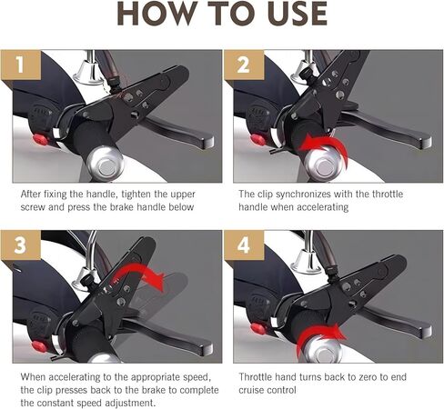 WZP Motorcycle Throttle Assist, ABS Plastic Motorcycle Cruise Control, 2PCS Wrist Hand Grips, 2PCS Motorcycle Throttle Lock with 2 Silicone Ring, Universal Control Crucero Moto Accessories in Kuwait