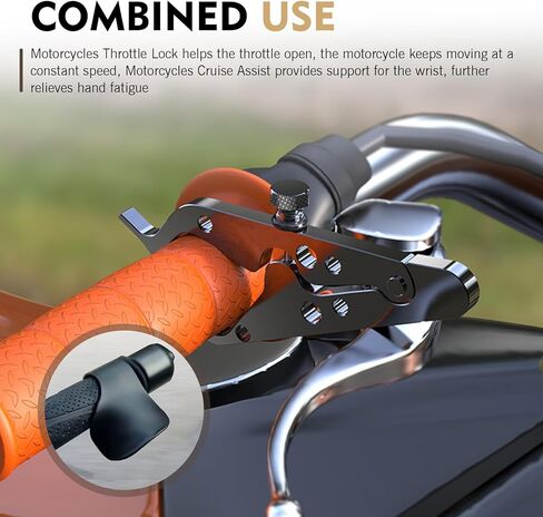 WZP Motorcycle Throttle Assist, ABS Plastic Motorcycle Cruise Control, 2PCS Wrist Hand Grips, 2PCS Motorcycle Throttle Lock with 2 Silicone Ring, Universal Control Crucero Moto Accessories in Kuwait