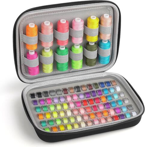 Bobbin Holder Case Thread Organizer, Spool Storage Container Holds Up to 84pcs Bobbins and 24pcs Sewing Thread Spools Compatible with Brother for Janome for Babylock for Singer (Box Only) in Saudi Arabia