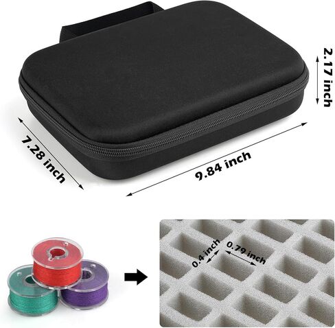 Bobbin Holder Case Thread Organizer, Spool Storage Container Holds Up to 84pcs Bobbins and 24pcs Sewing Thread Spools Compatible with Brother for Janome for Babylock for Singer (Box Only) in Saudi Arabia