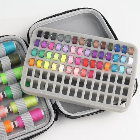 Bobbin Holder Case Thread Organizer, Spool Storage Container Holds Up to 84pcs Bobbins and 24pcs Sewing Thread Spools Compatible with Brother for Janome for Babylock for Singer (Box Only) in Saudi Arabia