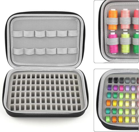 Bobbin Holder Case Thread Organizer, Spool Storage Container Holds Up to 84pcs Bobbins and 24pcs Sewing Thread Spools Compatible with Brother for Janome for Babylock for Singer (Box Only) in Saudi Arabia