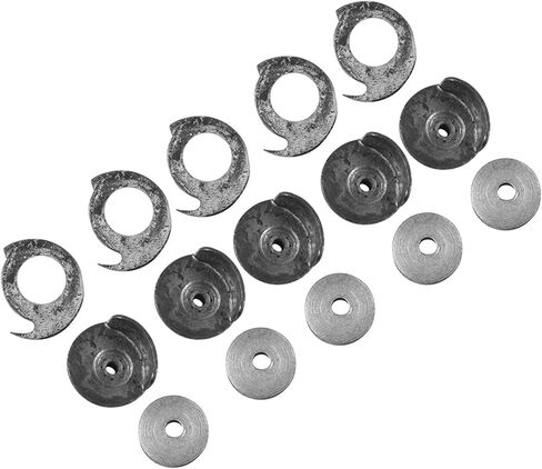 Kodrily 17mm Sewing Bobbins, 5 Sets Spool Bobbin Holder, Chinese Shoe Patcher Bobbins for Cobbler Sewing Machine, Hand Cranked Leather Machine Mending Repair Iron Parts Accessories in Kuwait
