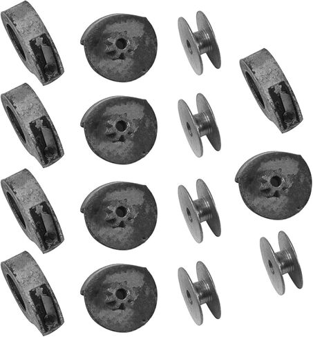 Kodrily 17mm Sewing Bobbins, 5 Sets Spool Bobbin Holder, Chinese Shoe Patcher Bobbins for Cobbler Sewing Machine, Hand Cranked Leather Machine Mending Repair Iron Parts Accessories in Kuwait