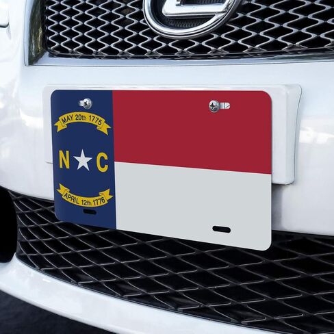 GRAPHICS & MORE North Carolina State Flag Novelty Metal Vanity License Tag Plate in Kuwait