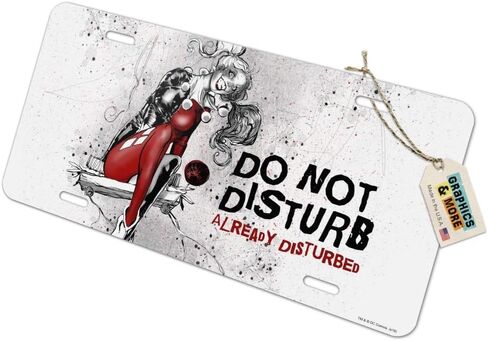 GRAPHICS & MORE Harley Quinn Already Disturbed Novelty Metal Vanity Tag License Plate in Kuwait
