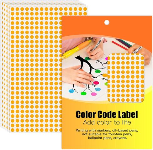 Color Coding Labels, 1/4 Inch Round Color Dots Labels (4200 Pcs, 10 Sheets) - Small Circle Stickers for File Folder Tabbing, Office Organization, Inventory Systems （White） in Saudi Arabia