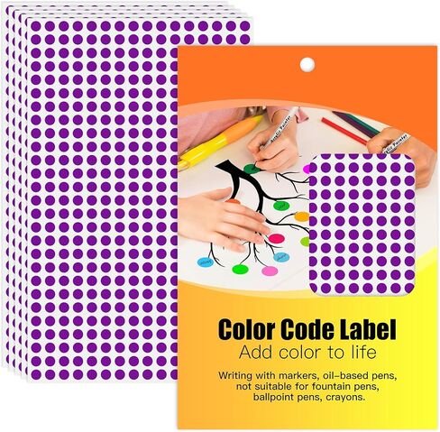 Color Coding Labels, 1/4 Inch Round Color Dots Labels (4200 Pcs, 10 Sheets) - Small Circle Stickers for File Folder Tabbing, Office Organization, Inventory Systems （White） in Saudi Arabia