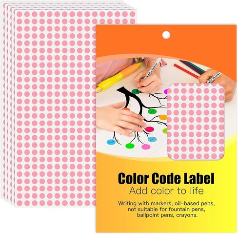 Color Coding Labels, 1/4 Inch Round Color Dots Labels (4200 Pcs, 10 Sheets) - Small Circle Stickers for File Folder Tabbing, Office Organization, Inventory Systems （White） in Saudi Arabia