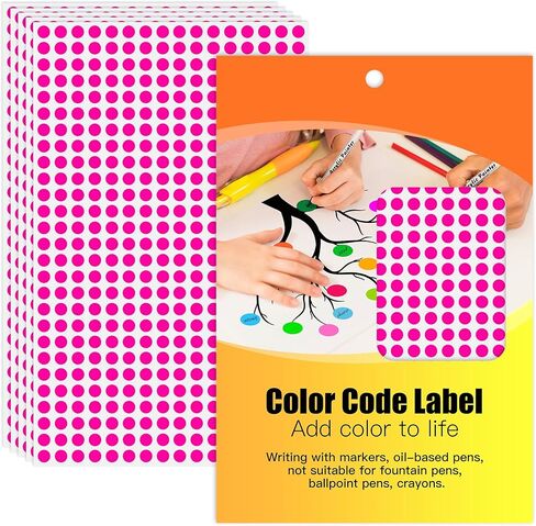 Color Coding Labels, 1/4 Inch Round Color Dots Labels (4200 Pcs, 10 Sheets) - Small Circle Stickers for File Folder Tabbing, Office Organization, Inventory Systems （White） in Saudi Arabia