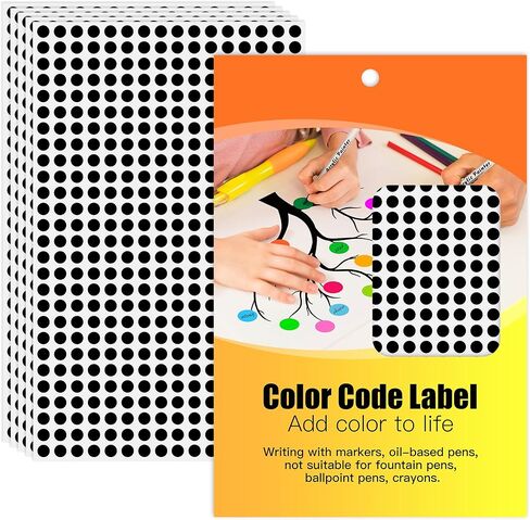 Color Coding Labels, 1/4 Inch Round Color Dots Labels (4200 Pcs, 10 Sheets) - Small Circle Stickers for File Folder Tabbing, Office Organization, Inventory Systems （White） in Saudi Arabia