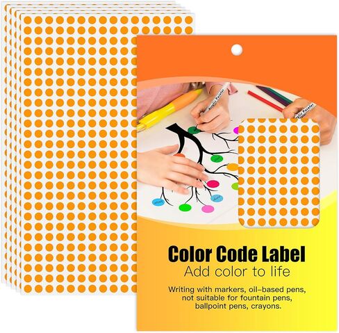 Color Coding Labels, 1/4 Inch Round Color Dots Labels (4200 Pcs, 10 Sheets) - Small Circle Stickers for File Folder Tabbing, Office Organization, Inventory Systems （White） in Saudi Arabia