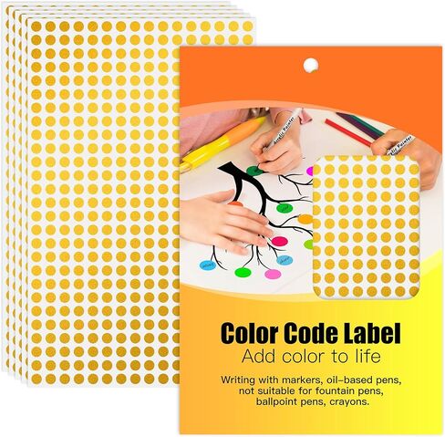 Color Coding Labels, 1/4 Inch Round Color Dots Labels (4200 Pcs, 10 Sheets) - Small Circle Stickers for File Folder Tabbing, Office Organization, Inventory Systems （White） in Saudi Arabia