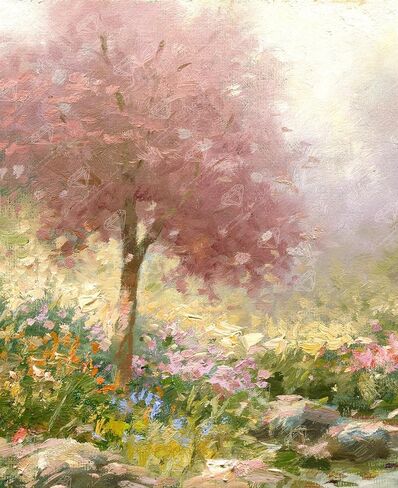DIAMOND ART CLUB Maui Gardens Diamond Painting Kit, Fun DIY Crafts for Adults, Round Diamond Art Canvas by Thomas Kinkade, 13" x 16" (33 cm x 40.5 cm) in Kuwait