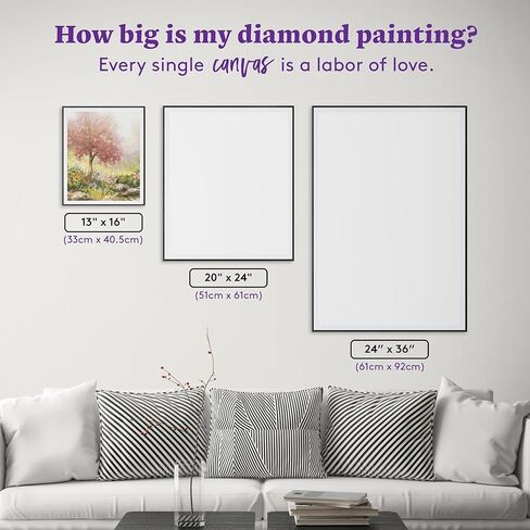 DIAMOND ART CLUB Maui Gardens Diamond Painting Kit, Fun DIY Crafts for Adults, Round Diamond Art Canvas by Thomas Kinkade, 13" x 16" (33 cm x 40.5 cm) in Kuwait