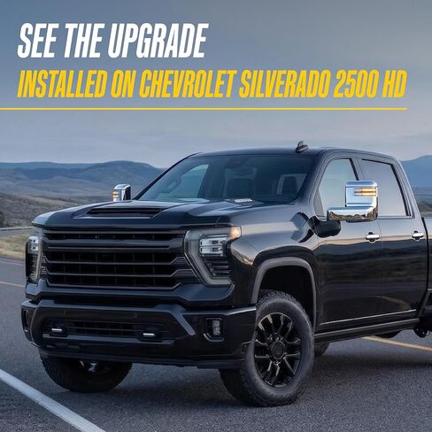 Trim Illusion Chrome Patented Door Handle Cover Overlay for 2019-2026 Chevrolet Silverado, Tahoe, Suburban & GMC Sierra, Yukon, Hummer EV | Easy No-Tool Install | US Patented in Kuwait