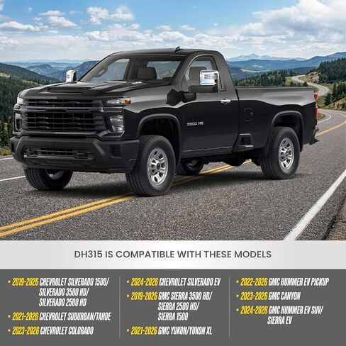 Trim Illusion Chrome Patented Door Handle Cover Overlay for 2019-2026 Chevrolet Silverado, Tahoe, Suburban & GMC Sierra, Yukon, Hummer EV | Easy No-Tool Install | US Patented in Kuwait