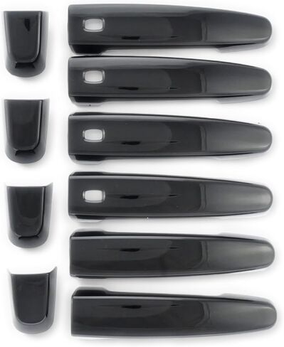 Trim Illusion Chrome Delete Gloss Black Door Handle Covers for Chevrolet-(13-20 Impala, 16-25 Malibu, 18-24 Equinox, 18-23 Traverse, 19-26 Blazer), GMC-(17-23 Acadia, 18-24 Terrain) | US Patented in Kuwait