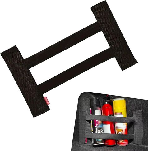 1 PC Elastic Car Trunk Organizer Strap, Adjustable Hook and Loop Tape Cargo Fixing Belt, Self-Adhesive Magic Tape Trunk Storage Organizer, Universal for Cars SUVs (Black) in Saudi Arabia