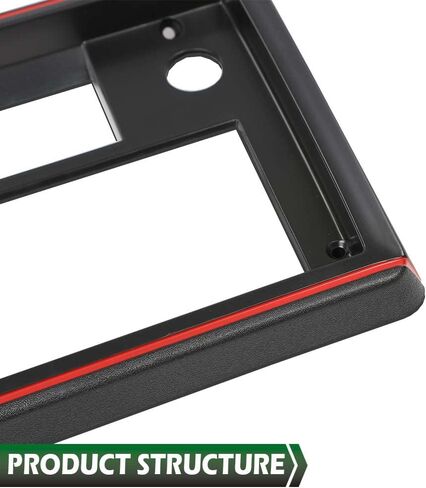 لوحة وجه راديو LQI متوافقة مع Chevy Monte Carlo/تناسب Chevy El Camino 1981 1982 1983 1984 1985 1986 1987 1988 أسود مع زخرفة حمراء in Kuwait