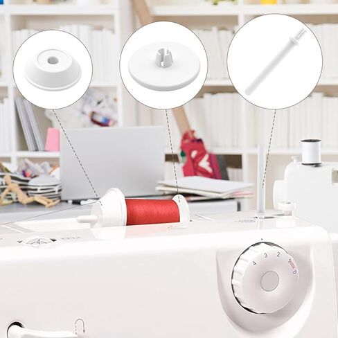 3 PCS Spool Pin Cap Set, Thread Holder Accessories Compatible with Janome Singer Viking White Bernina Sewing Machines. in Kuwait