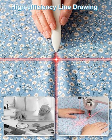 Magnetic Laser Guide Light for Sewing Machine, Adjustable Red Crosshair Positioning Light for Straight Line Sewing Quilting & Embroidery Alignment Tool, 2 Magnetic Mounting Sheet for Non-Metal Machine in Saudi Arabia