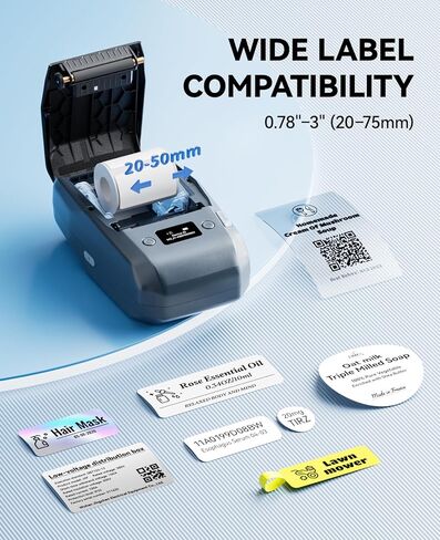 NIIMBOT M2 2 Inch Bluetooth Thermal Transfer Sticker Printer Support Color Ribbon, Versatile Labeling Machine for Office Organization & Business School Home, Compatible with iOS/Android/PC - Blue in Kuwait
