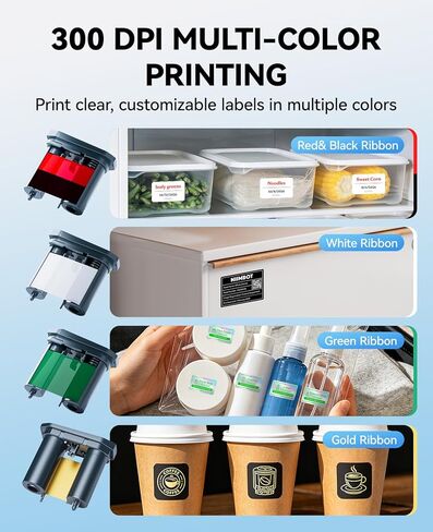 NIIMBOT M2 2 Inch Bluetooth Thermal Transfer Sticker Printer Support Color Ribbon, Versatile Labeling Machine for Office Organization & Business School Home, Compatible with iOS/Android/PC - Blue in Kuwait