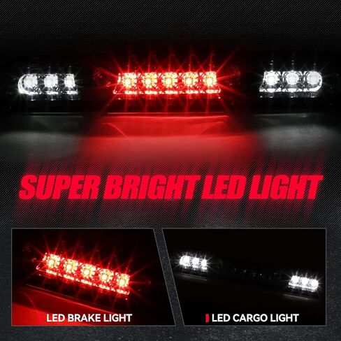 Auto Dynasty LED 3rd Third Tail Brake Light Compatible with 2015-2020 Ford F-150/2017-2020 F250 F350 F450 F550 Super Duty, Chrome Housing Centre High Mount Cargo Lamp in Kuwait