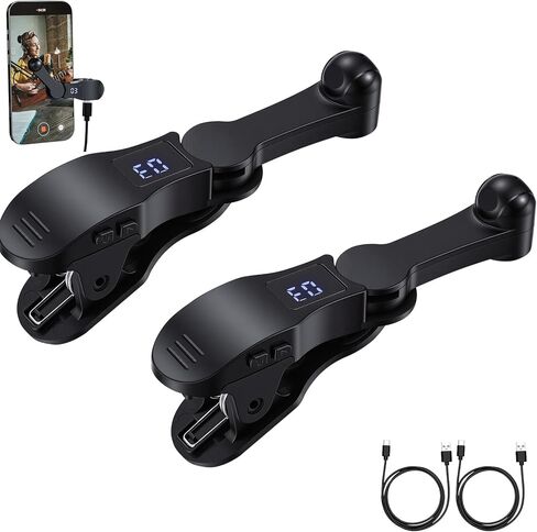 2 Sets Auto Clicker for Smart Phone, Fast Screen Tapping Device Auto Tapper Continuous Click Simulation Finger for Game, Live Likes, Flash Deal, Reward Task, Plug and Play (Black) in Saudi Arabia