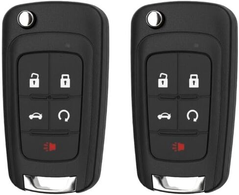 Replacement Flip Key Fob for Cruze, Equinox, Camaro, Malibu, Sonic, Impala, Buick Lacrosse, Regal, Verano, Encore, Allure, GMC Terrain 2010-2021, Keyless Entry Remote Control 13504199 Pack of 2 in Kuwait