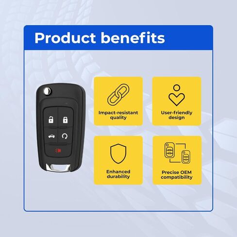 Replacement Flip Key Fob for Cruze, Equinox, Camaro, Malibu, Sonic, Impala, Buick Lacrosse, Regal, Verano, Encore, Allure, GMC Terrain 2010-2021, Keyless Entry Remote Control 13504199 Pack of 2 in Kuwait