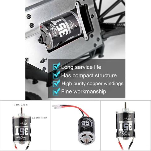 RC Crawler Motor, High Torque Sensored Brushless 1/10 Scale for Off-Road Crawling and Hobbyists Adventure Enthusiasts in Kuwait