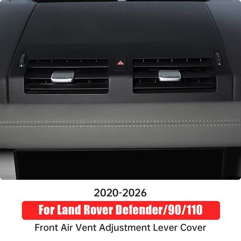 غطاء تعديل تكييف الهواء لعام 2020-2025 2026 Land Rover Defender 90 110 130 غطاء حماية داخلي لرافعة التحكم في منفذ التهوية الأمامية مع ملحقات تعديلات التألق المزخرفة in Kuwait