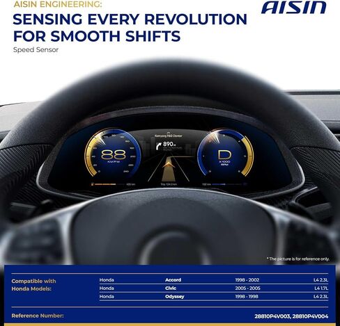 AISIN AFTERMARKET ASWH-00153 Transmission Speed Sensor - Compatible with Honda Accord 1998-2002, Civic 2005, Odyssey 1998 - with Automatic Transmission in Kuwait