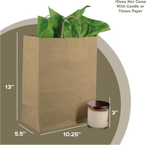 Boaz Trading Kraft Paper Gift Bags - Brown (Debbie: 10x5x13) in Kuwait