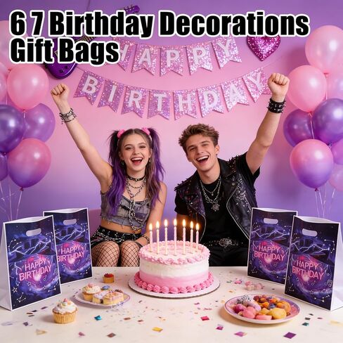 Colorato 30 Pcs Kpop Goodie Bags for Birthday Decorations, K pop Party Bags with Handles, Kpop Party Favors Demon Movie Gift Bag for Boy Music Theme Decorations, Size (7.09" x 9.84") in Saudi Arabia