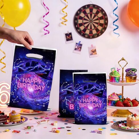 Colorato 30 Pcs Kpop Goodie Bags for Birthday Decorations, K pop Party Bags with Handles, Kpop Party Favors Demon Movie Gift Bag for Boy Music Theme Decorations, Size (7.09" x 9.84") in Saudi Arabia